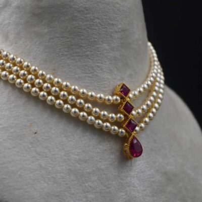 Hk0333 The Most Beatyful Pearl Necklace - Image 3