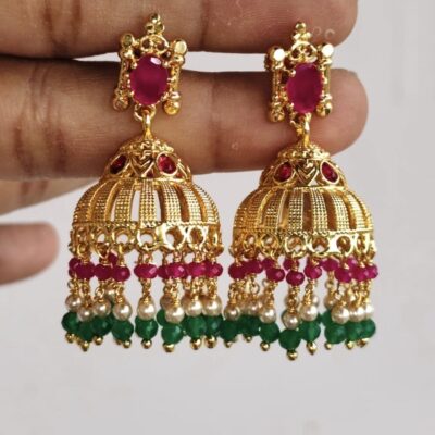 multi colour butta/jhumka - Image 1