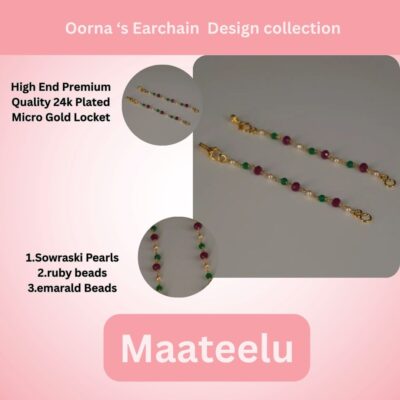 Multi Color Short Earchains Ch003 - Image 4