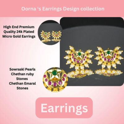 Pearl Rounded Stud Earrings ER009 - Image 5