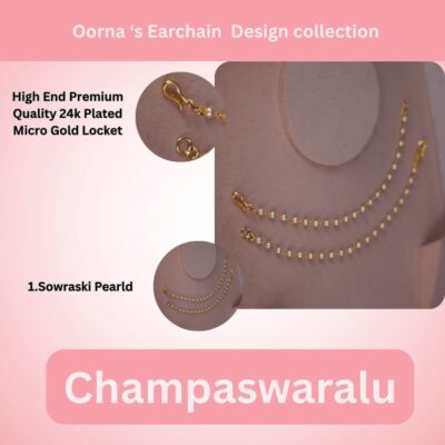 Single Line Pearl Earchains CH016 - Image 4