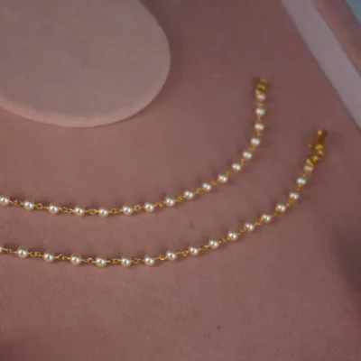 Single Line Pearl Earchains CH016 - Image 2