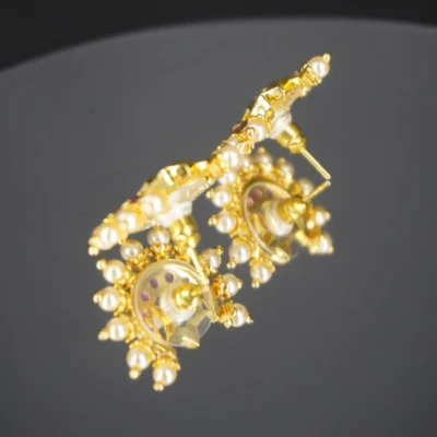 Pearl Rounded Stud Earrings ER009 - Image 2