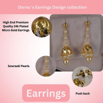 Pearl Stud Earrings HK010 White - Image 4