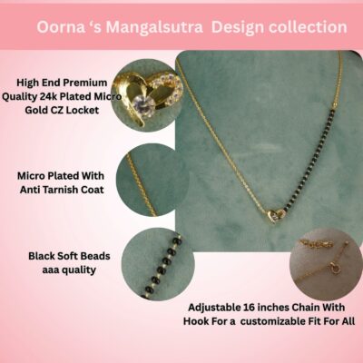 CZ Heart locket Black beads HK0406 - Image 4