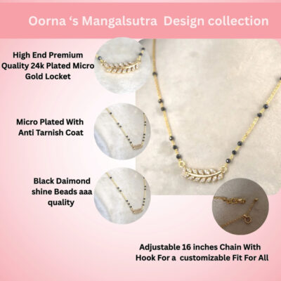 CZ Leaf Mangalsutra Chian HK0431 - Image 5