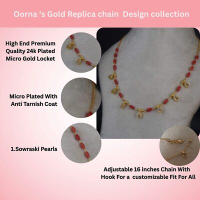 Cute and Elegent Coral chain HK0437 - Image 5