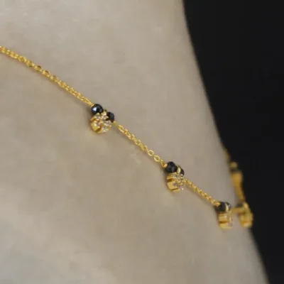 7 Star Black Beads Chain Hk0407 - Image 2