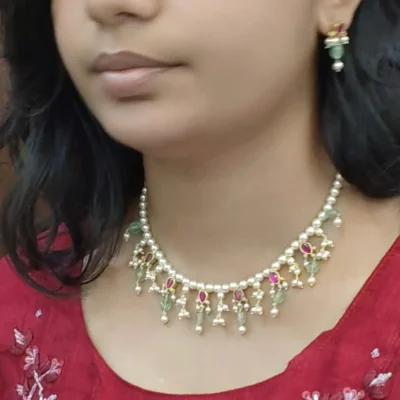 Jadavkundan PearlNecklace HK0412 - Image 3